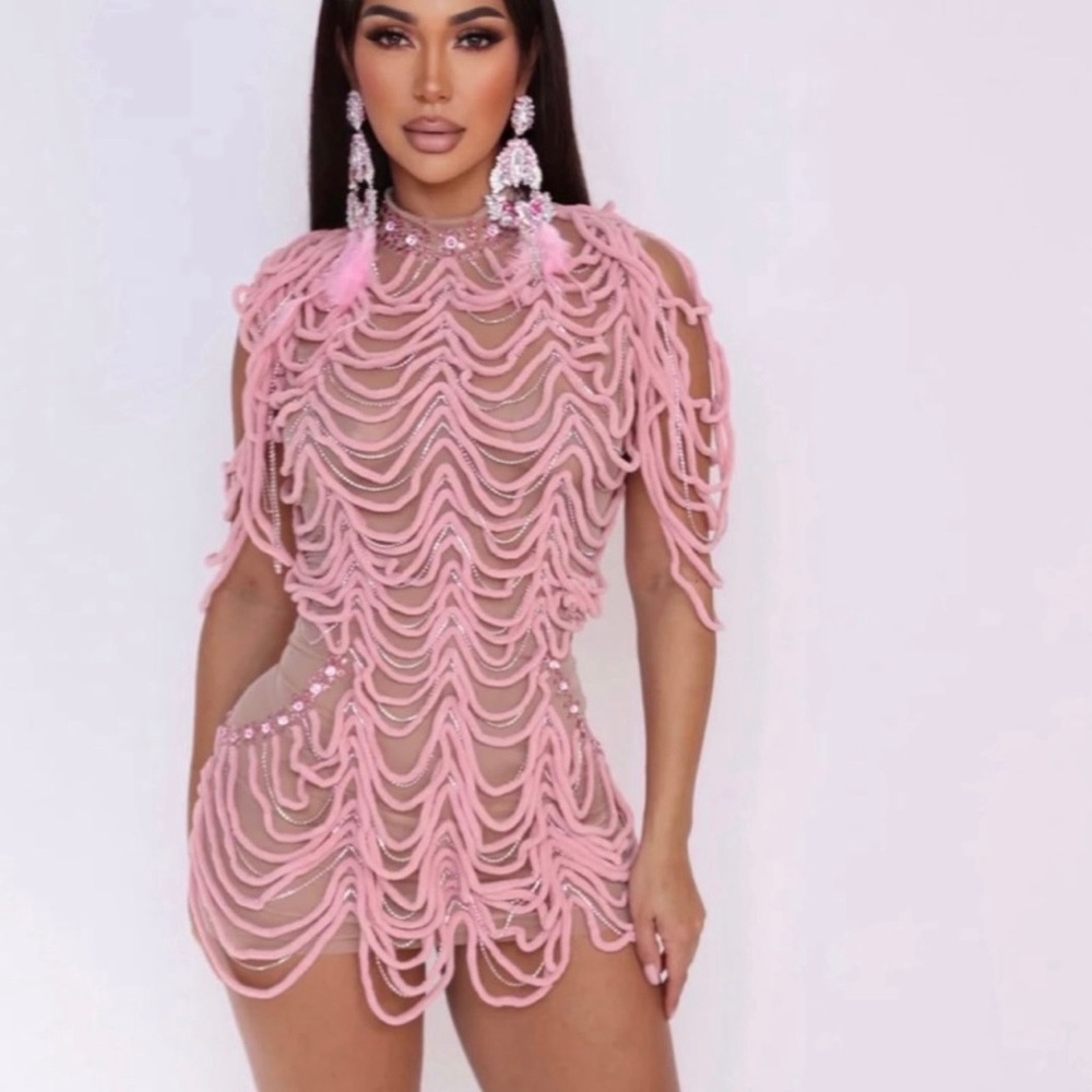 Elegant Pink Women's Dress